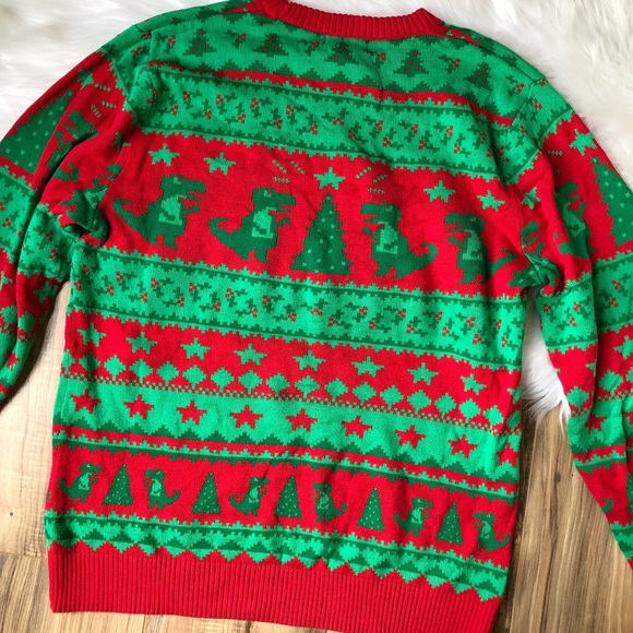 •SOLD• Alex Stevens Dinosaur Christmas Sweater - Picture 7 of 8